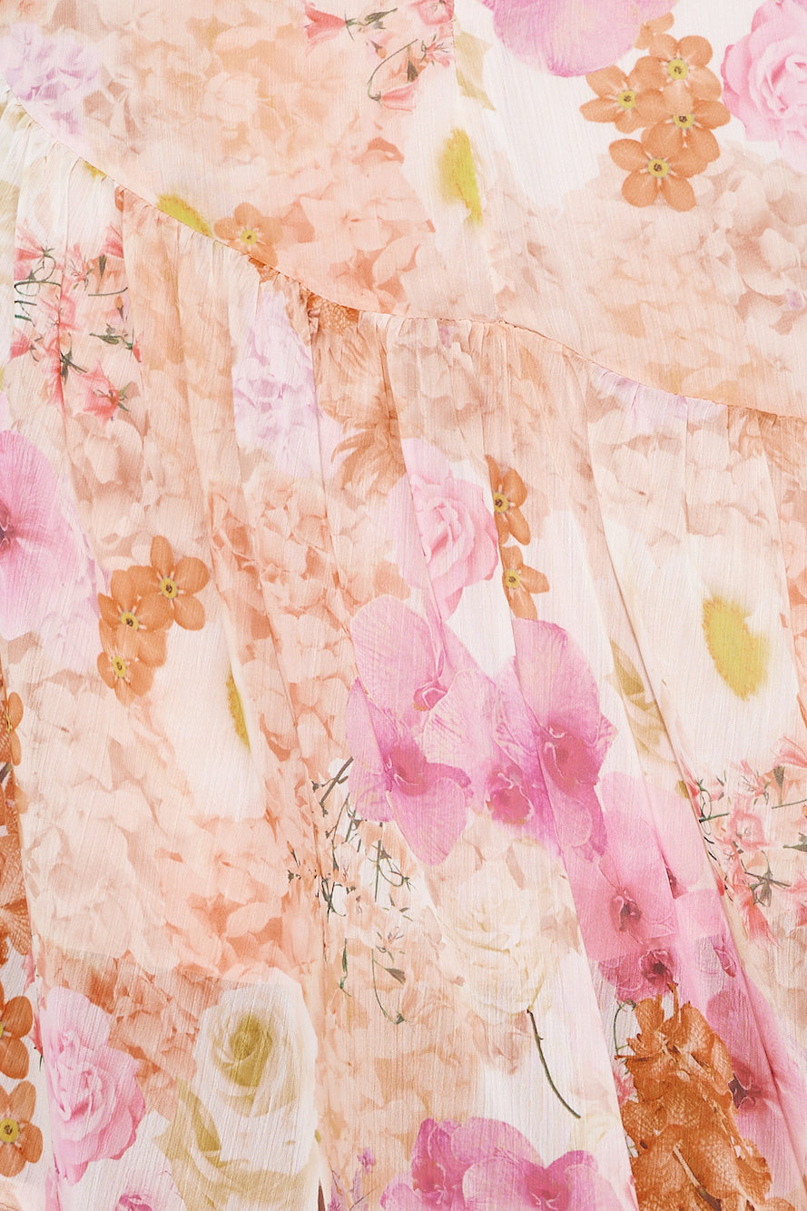 Orange floral maxi dress - image 7