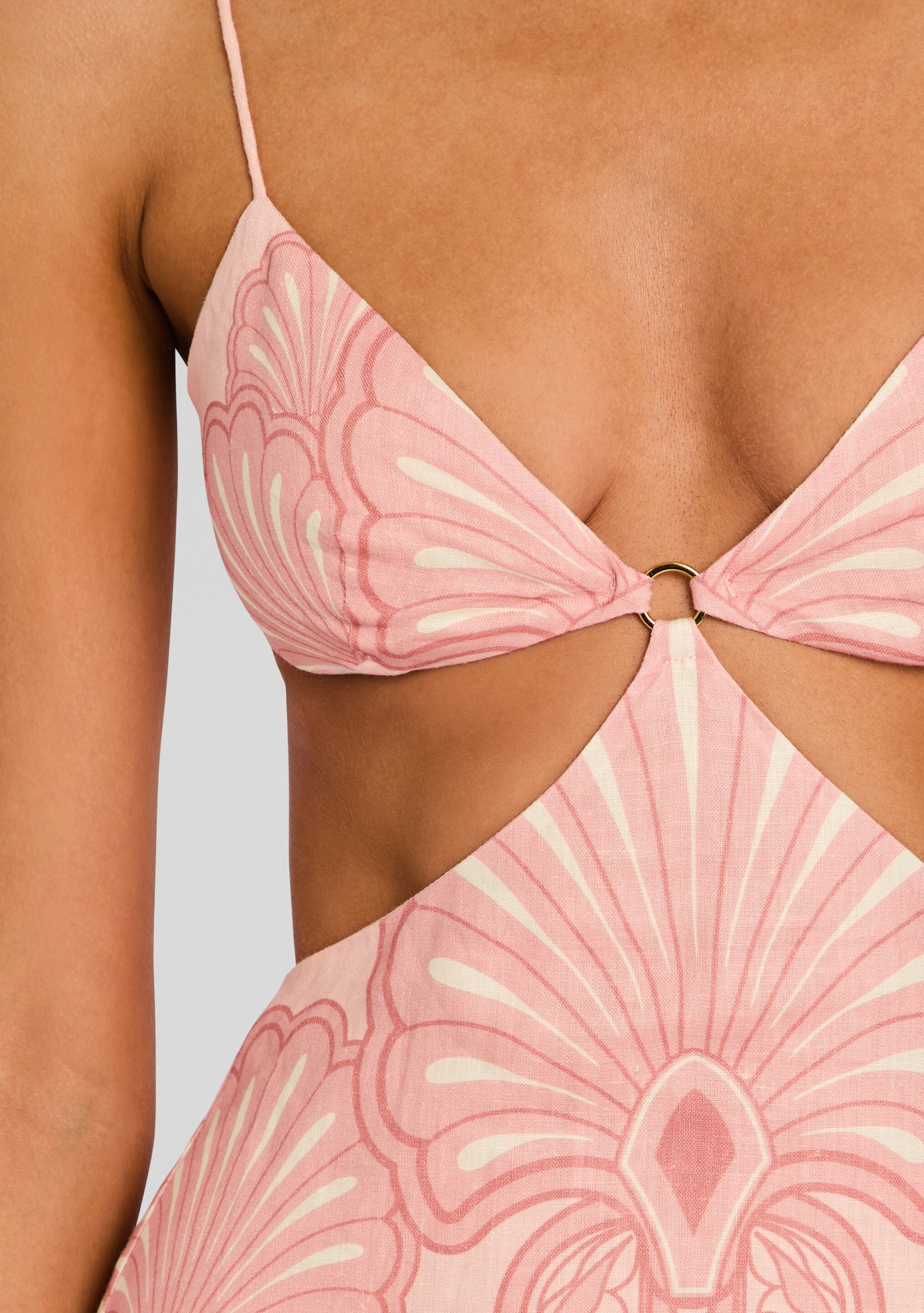 Vibrant Pink Statement Maxi Dress - Pink - view 2