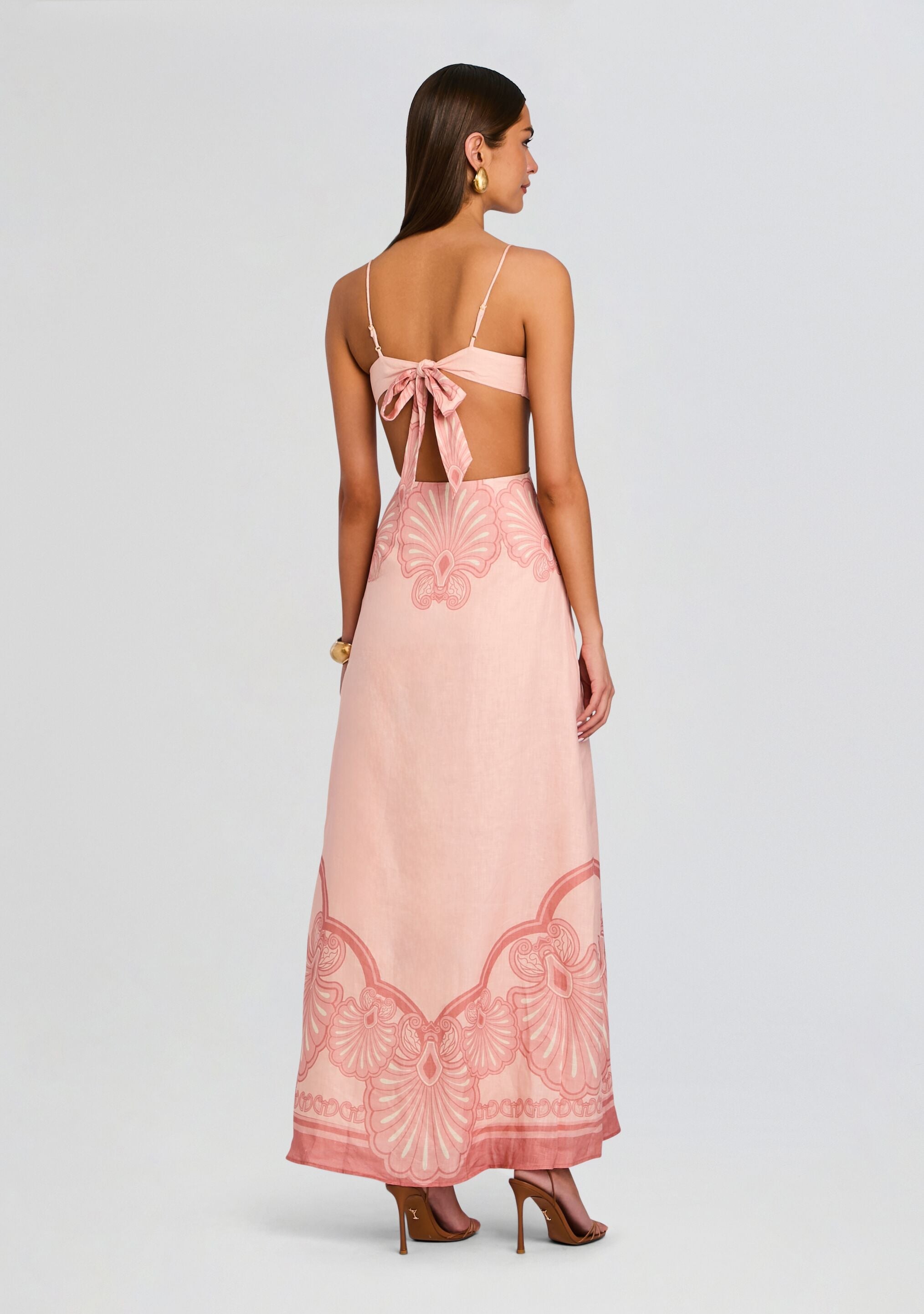 Vibrant Pink Statement Maxi Dress - Pink - view 4