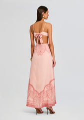 Vibrant Pink Statement Maxi Dress - Pink - view 4
