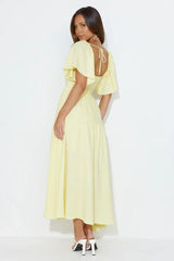 IVNO Buttercup Cloud-Sleeve Maxi Dress